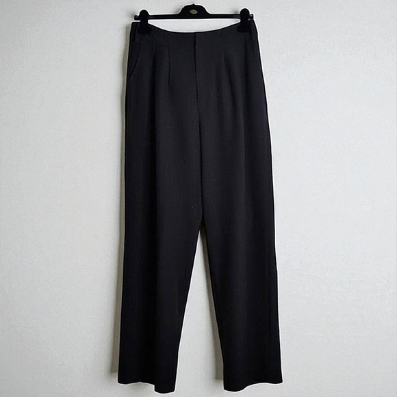 Seven For All Mankind High Waist Metallic Stripe Wide-Leg Trousers Career M - Picture 12 of 12